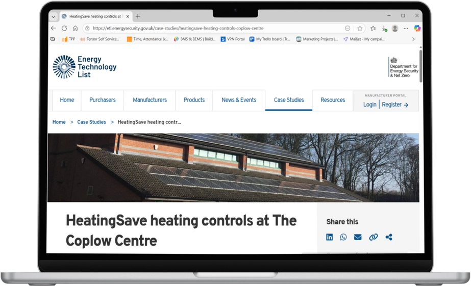 HeatingSave is on the Energy Technology List
